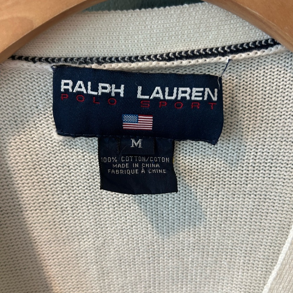 Ralph Lauren Cream Cardigan with Piping READ - Picture 3 of 12